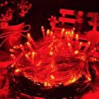 CHRİSTMAS TREE RED LED LİGHT 10 METRE KIRMIZI LED IŞIK KIRMIZI YILBAŞI AĞACI IŞIĞI KIRMIZI İP LED IŞIK 220V FİŞLİ 100 CANLI LED