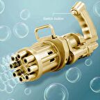 Yeni Dizayn Çoklu Köpük Atan Köpük Tabancası Bubbles Gun Baloncuk Tabancası Pilli Köpük Makinesi Gold Gun