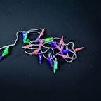 BUZ SARKITI RENKLİ PİLLİ LED IŞIK 3 METRE RENKLİ LED IŞIK YILBAŞI AĞACI IŞIĞI 3 METRE NOEL IŞIĞI