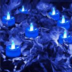 48 ADET MAVİ LED IŞIKLI MUM MAVİ LED MUM MAVİ IŞIKLI MUM IŞIKLI YILBAŞI MUMU BLUE LED LİGHT CANDLES