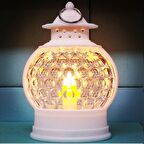 PİLLİ IŞIKLI BEYAZ RAMAZAN FENERİ GÜN IŞIĞI LED IŞIKLI FENER BEYAZ GEMİCİ FENERİ RAMAZAN IŞIKLARI