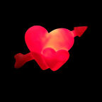 12 ADET LED IŞIKLI KALP LED IŞIKLI OKLU KALPLİ IŞIK DEKORATİF KALPLİ MUM IŞIKLI KIRMIZI KALPLİ MUM