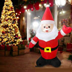 VIP DELUXE 1 METRE LED IŞIKLI MOTORLU DEV ŞİŞME NOEL BABA 1 METRE NOEL BABA YILBAŞI DEKORU FİŞLİ MDL