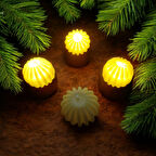 VIP KALİTE 12 ADET YILBAŞI NOEL MUMU LED IŞIKLI MUM PİLLİ GÜN IŞIĞI MUM 3 YILBAŞI MUMU SÜSLERİ LED