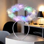 RENKLİ LED IŞIKLI MELEK TACI IŞIKLI HARE TAÇ IŞIKLI TAÇ KOSTÜM AKSESUARLARI BEYAZ MELEK TACI LED TAÇ