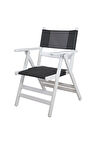Katlanır Ahşap Sandalye - Atina PVC Beyaz