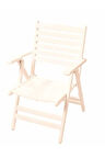 Madrid 4x Yeni Nesil Ahşap Bahçe Sandalyesi Beyaz -katlanır Yapı, 4 Kademeli Sırt Dayama