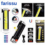 Çok Fonksiyonlu Oto Acil Durum El Feneri - COB LED, Güneş Enerjili, Cam Kırıcı & Kemer Kesici