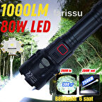 SMALL SUN SM-T288 80W 1000 Lümen 26800 Model 8800 mah pil 1 ile 1,5 Km Menzilli Şarjlı El Feneri