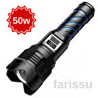 RT-397 50W 1000 Lümen Şarjlı LED El Feneri 4800 mah şarjlı pil