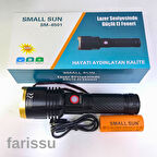 Small Sun SM-6501 Yüksek Güçlü, Şarj Edilebilir ve Odaklanabilir El Feneri - 800 Metre Menzil