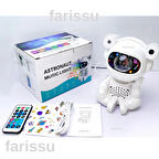 Sevimli Astronot Tasarımlı Müzikli Yıldızlı Gökyüzü Projektörü