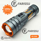 OR-G580: 100W, 5000 Lümen Şarj Edilebilir Çok Fonksiyonlu El Feneri  8800 mAh Powerbank Özellikli