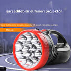 Gold Kama Uzun Mesafeli 15 Ledli Şarjlı El Feneri GK7775 - Kamp, Avcı, Balıkçı Feneri, Çadır Lambası