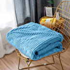 Tek Kişilik Fitilli Yumuşak Dokulu Tv Battaniye 120x170 cm