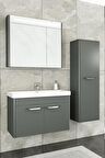 MAUNA 80 CM BANYO DOLABI  ANTRASİT  - BOY DOLAP DAHİL 