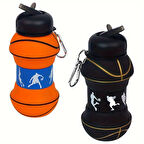 Basketbol Topu Tasarımlı Akordiyon Su Şişesi