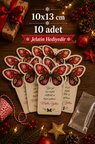 Gifty | Holly Paketleme Kartı- Hediye Kartı - Aksesaur Kartı - Yılbaşı Hediyesi - Yeni Yıl Hediye