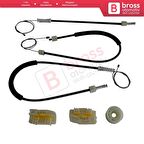 Seat Leon MK2 1P 1P1 2005-2012 5-Kapı HB 1P0837461A İçin Elektrikli Ön Sol Kapı Cam Kriko Tamir Seti