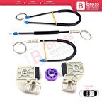 VW Polo MK4 9A 9N 9N3 9A4 4/5-Kapı HB Sedan 6Q4837462 İçin Elektrikli Ön Sağ Cam Kriko Tamir Seti