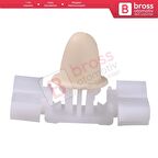 BMW için 10 Adet Yan Çıta Klipsi, Beyaz 51131960054