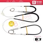 BMW 5 Serisi E39 1996-03/1999 4/5 Kapı Makyajsız Kasa İçin Ön Sağ veya Sol Kapı Cam Kriko Tamir Seti