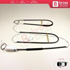 BMW 3 Serisi E46 Coupe Cabrio Convertible 1999-2007 51338229105 İçin Sol Kapı Cam Kriko Tamir Seti