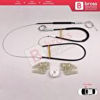 BMW 3 Serisi E46 2001-2005 4/5 Kapı Makyajlı Kasa 51337020660 İçin Ön Sağ Kapı Cam Kriko Tamir Seti