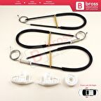 Audi A3 S3 MK1 8L1 1996-2003 2/3 Kapı Hatchback Coupe 8L3837462 İçin Sağ Kapı Cam Kriko Tamir Seti