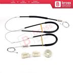 VW Polo MK3 6N1 6N2 Hatchback 1994-2001 4/5 Kapı 6N4837462 İçin Ön Sağ Kapı Cam Kriko Tamir Seti