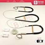 Peugeot 607 9D 9U 1999-2010 9650734980 9221Q2 İçin Ön Sol Kapı Cam Kriko Tamir Seti 