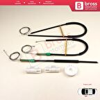 Peugeot 307 İçin Ön Sağ Kapı Cam Kriko Tamir Seti