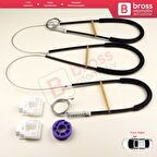 Audi A3 MK1 8L 8L1 1996-2003 4/5 Kapı 8L4837461 İçin Elektrikli Ön Sol Kapı Cam Kriko Tamir Seti