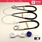 Audi A3 MK2 8P1 8PA 2003-2012 2/3 Kapı HB Coupe 8P3837461 İçin Sol Kapı Cam Kriko Tamir Seti