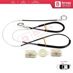 Audi A6 C6 S6 4F 4F2 4F5 2004-2011 4/5 Kapı 4F0837461 İçin Elektrikli Ön Sol Cam Kriko Tamir Seti