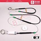 Audi A4 S4 B6 B7 8H7 8HE 2002-2009 2-Kapı Cabrio 8H0837461 İçin Elektrikli Sol Kapı Cam Kriko Seti