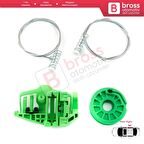 BMW 3 Serisi E90 E91 2004-2012 4/5 Kapı 51357140589 İçin Elektrikli Arka Sol Cam Kriko Tamir Seti