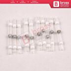 0,1 0,5 mm² Kablo İçin 10 Adet Isıtmalı Birleştirme Tamir Parçası