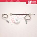 BMW 5 Serisi E60 E61 2003-2010 4/5 Kapı 51357184746 İçin Elektrikli Arka Sağ Cam Kriko Tamir Seti