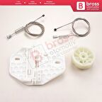 Renault Clio MK2 BB CB Thalia MK1 LB Symbol MK1 7700434304 İçin Sağ Arka Cam Kriko Seti