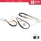 VW EOS 1F7 1F8 2006-2015 2-Kapı Coupe Convertible 1Q0837462 İçin Elektrikli Sağ Cam Kriko Tamir Seti