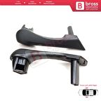 Renault Megane MK2 2002–2009 7701475315 7701475316 İçin Ön İç Kapı Çekme Kolçak Tutamak Takımı Siyah