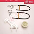 Fiat Abarth Punto Grande Evo MK3 199 2005-2024 İçin Elektrikli Arka Sol Kapı Cam Kriko Tamir Seti