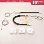 Mercedes C Class W204 S204 2006-2014 E W212 S212 2009-2016 4/5 Kapı İçin Ön Sağ Cam Kriko Tamir Seti