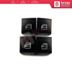 Mercedes W204 W212 S212 A207 C207 X204 W176 W246 C/ X117 X/ W166  X156 İçin 4X Cam Açma Düğme Kapağı