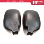 Renault Kangoo Nissan Kubistar 1997-2008 Peugeot 405 için Sağ Sol Yan Dış Ayna Kapağı 8200245171