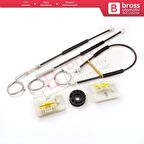 Skoda Octavia MK1 1U 2001-2010 Makyajlı Kasa 1U0837462B İçin Elektrikli Ön Sağ Cam Kriko Tamir Seti