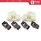 BMW X5 E53 1999-2007 İçin Ön Sol ve Sağ Kapı Cam Kriko Klips Seti
