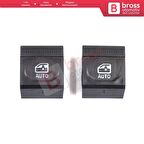 Renault Clio MK5 Captur MK2 5-Kapı İçin 2 Adet Cam Açma Düğme Kapağı 254107073R 