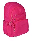 5 Bölmeli Kırınkıl Su İtici Kumaş  Aksesuarlı Okul Sırt Çantası RLX1630-Pembe